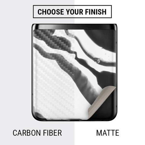 Black Marble Ink Galaxy Z Flip Skin