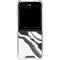 Black Marble Ink Galaxy Z Flip5 5G Clear Case