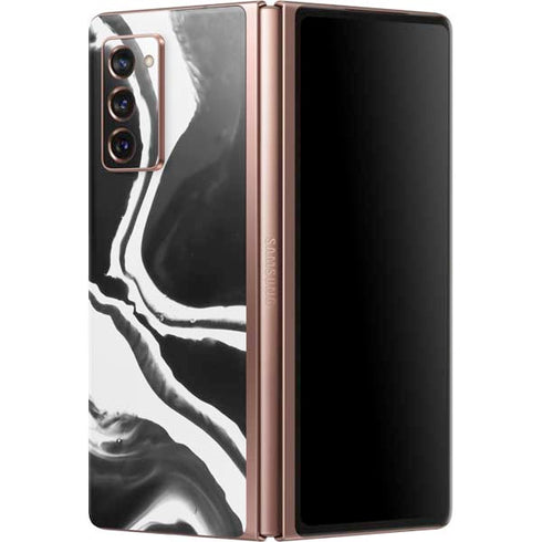 Black Marble Ink Galaxy Z Fold2 5G Skin