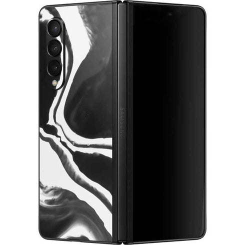 Black Marble Ink Galaxy Z Fold3 5G Skin