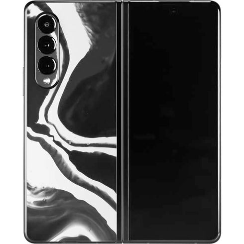 Black Marble Ink Galaxy Z Fold3 5G Skin