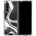 Black Marble Ink Galaxy Z Fold4 5G Clear Case
