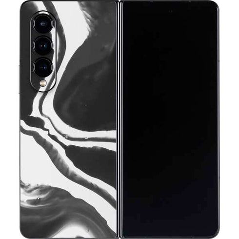 Black Marble Ink Galaxy Z Fold4 5G Skin