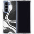 Black Marble Ink Galaxy Z Fold5 5G Clear Case