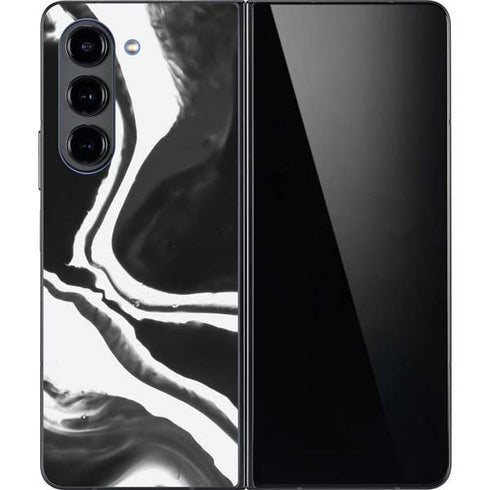 Black Marble Ink Galaxy Z Fold5 5G Skin