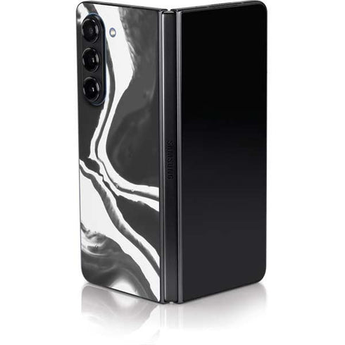 Black Marble Ink Galaxy Z Fold5 5G Skin