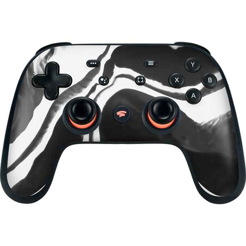 Black Marble Ink Google Stadia Controller Skin
