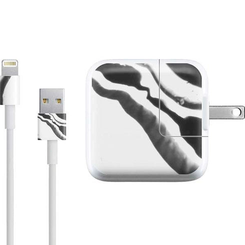 Black Marble Ink iPad Charger (10W USB) Skin