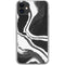 Black Marble Ink iPhone 11 Clear Case