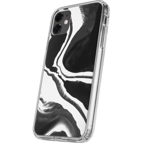 Black Marble Ink iPhone 11 Clear Case