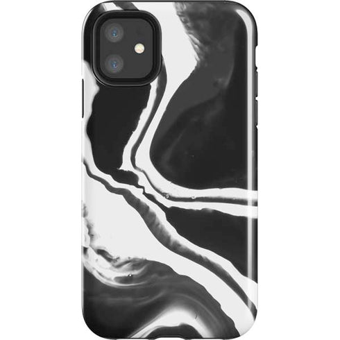 Black Marble Ink iPhone 11 Impact Case