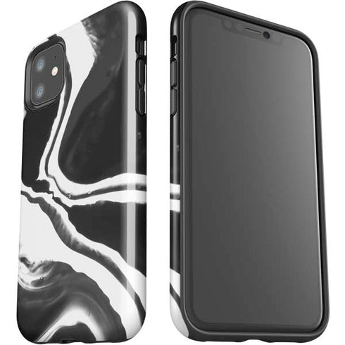 Black Marble Ink iPhone 11 Impact Case