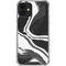 Black Marble Ink iPhone 12 Clear Case