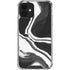 Black Marble Ink iPhone 12 Clear Case