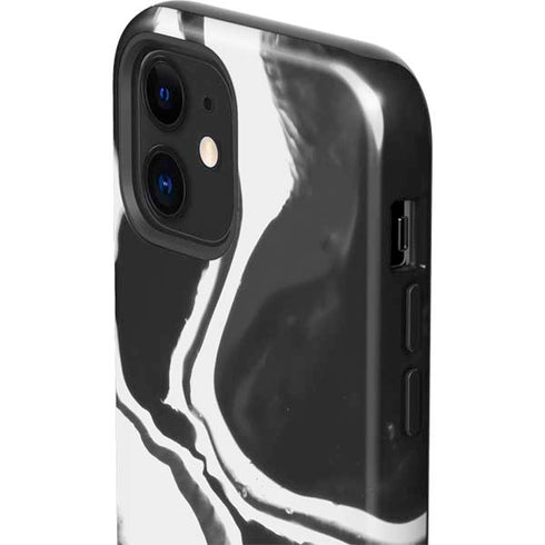 Black Marble Ink iPhone 12 Impact Case