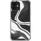 Black Marble Ink iPhone 12 Mini Clear Case
