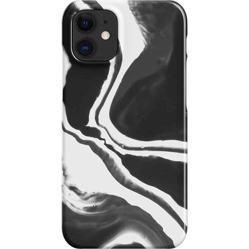 Black Marble Ink iPhone 12 Mini Lite Case