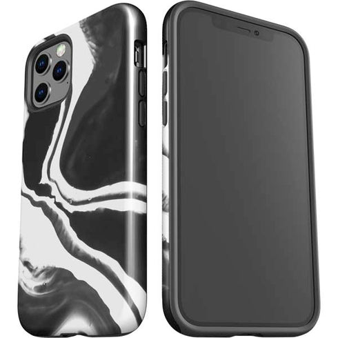 Black Marble Ink iPhone 12 Pro Impact Case