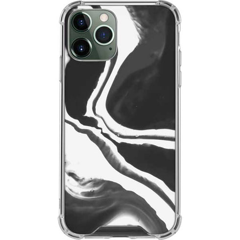 Black Marble Ink iPhone 12 Pro Max Clear Case