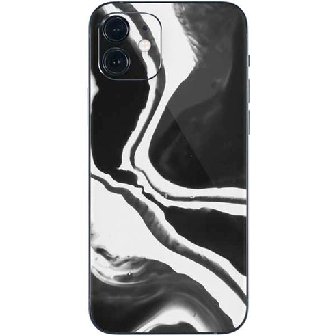 Black Marble Ink iPhone 12 Skin