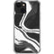 Black Marble Ink iPhone 13 Clear Case