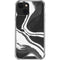 Black Marble Ink iPhone 14 Plus Clear Case