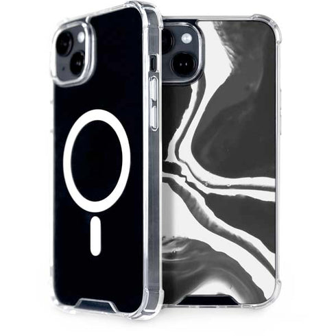 Black Marble Ink iPhone 15 Plus MagSafe Case