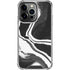 Black Marble Ink iPhone 15 Pro Clear Case