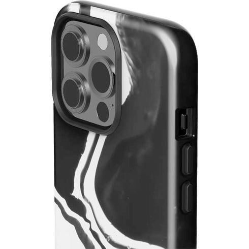 Black Marble Ink iPhone 14 Pro Impact Case