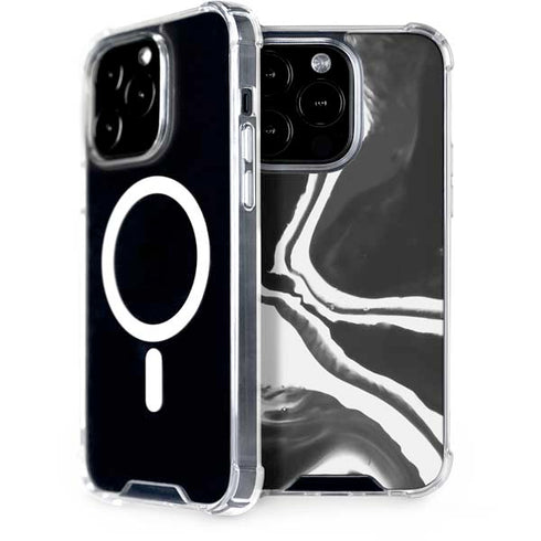 Black Marble Ink iPhone 14 Pro MagSafe Case