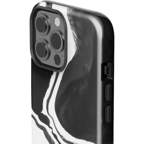 Black Marble Ink iPhone 15 Pro Max Impact Case