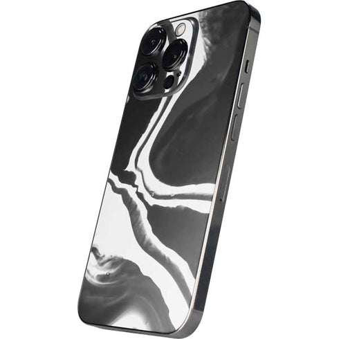 Black Marble Ink iPhone 15 Pro Skin