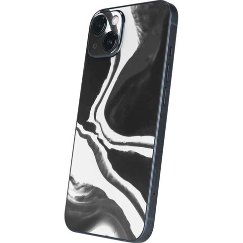 Black Marble Ink iPhone 14 Skin