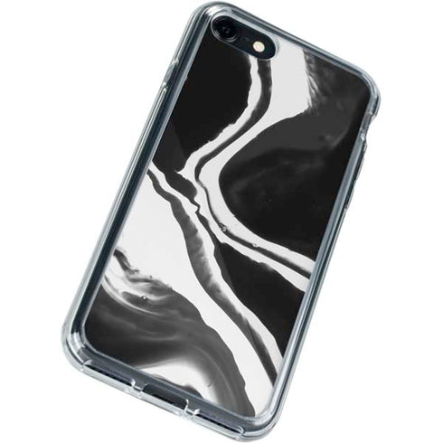 Black Marble Ink iPhone SE (2nd & 3rd Gen) Clear Case