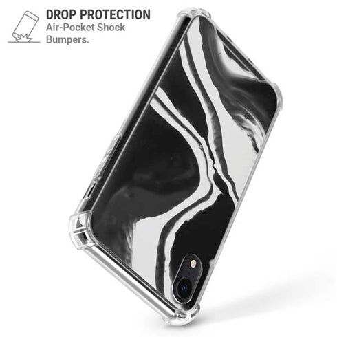 Black Marble Ink iPhone XR Clear Case