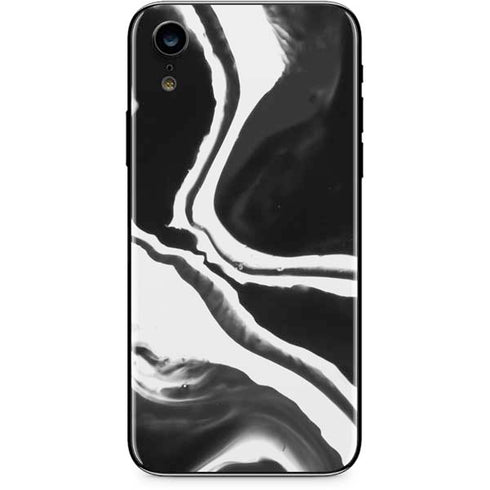 Black Marble Ink iPhone XR Skin