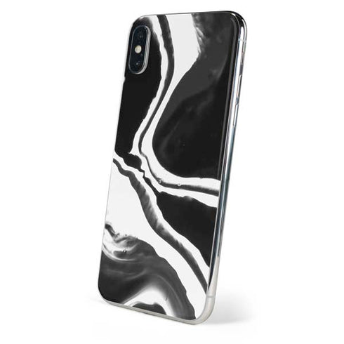 Black Marble Ink iPhone XS Skin