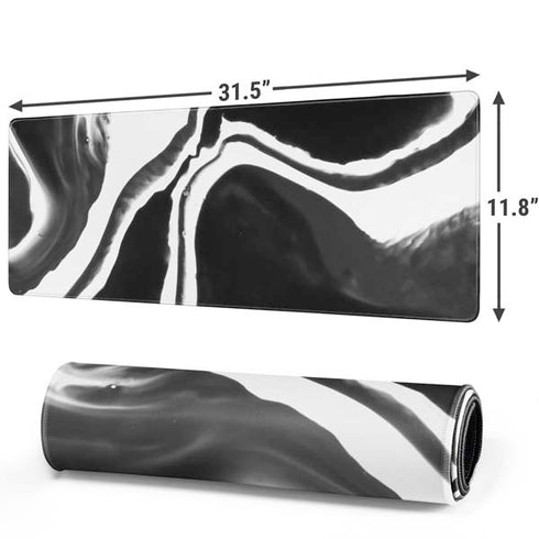 Black Marble Ink Gaming Mouse Pad