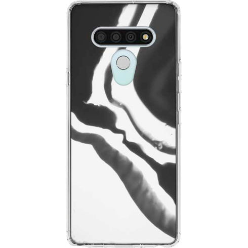 Black Marble Ink LG Stylo 6 Clear Case