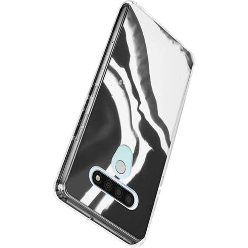 Black Marble Ink LG Stylo 6 Clear Case