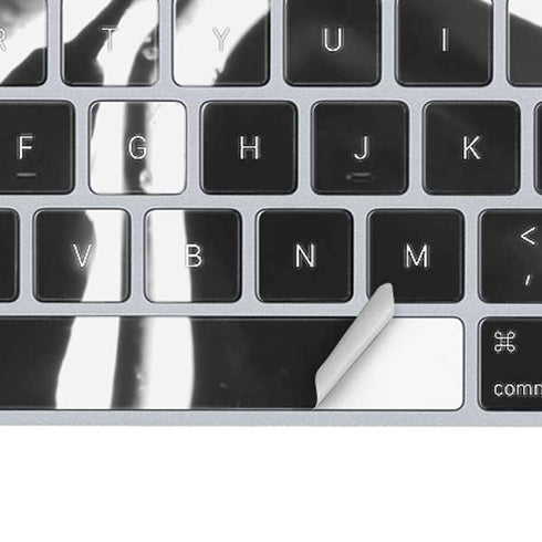 Black Marble Ink Magic Keyboard Skin