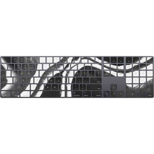 Black Marble Ink Magic Keyboard with Numeric Keypad Skin