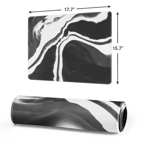 Black Marble Ink Gaming Mouse Pad