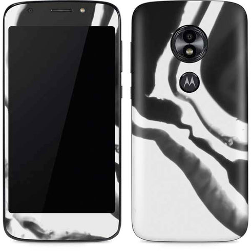 Black Marble Ink Moto E5 Play Skin