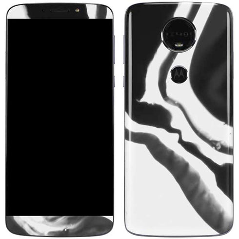 Black Marble Ink Moto E5 Plus Skin