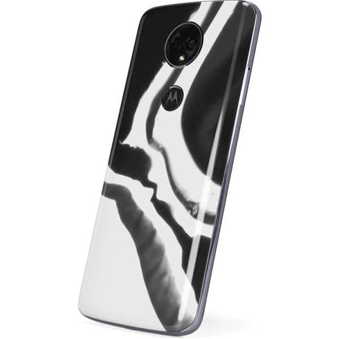 Black Marble Ink Moto E5 Plus Skin