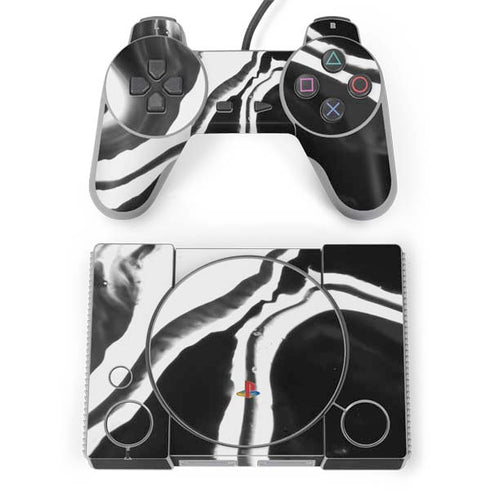 Black Marble Ink PlayStation Classic Bundle Skin
