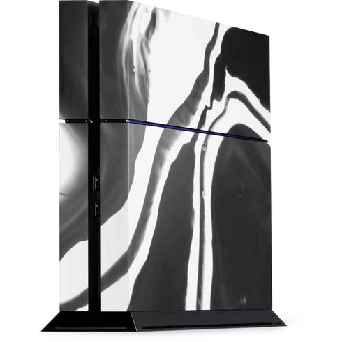 Black Marble Ink PS4 Console Skin