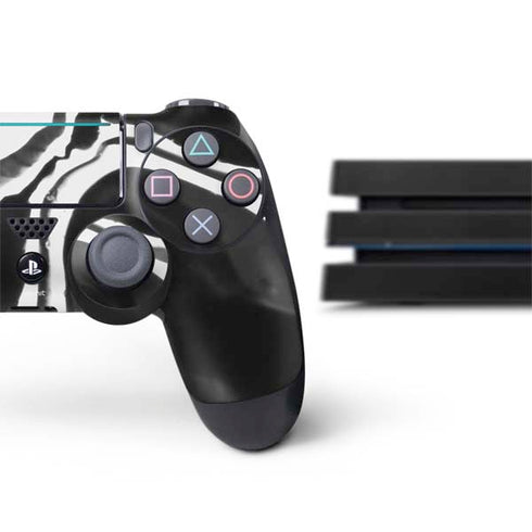 Black Marble Ink PS4 Pro Bundle Skin