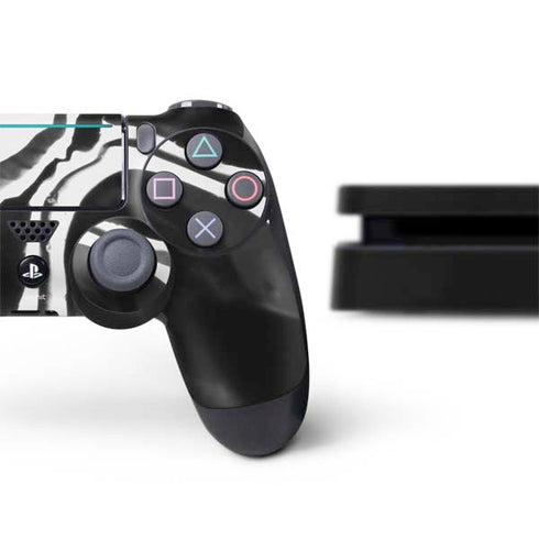 Black Marble Ink PS4 Slim Bundle Skin